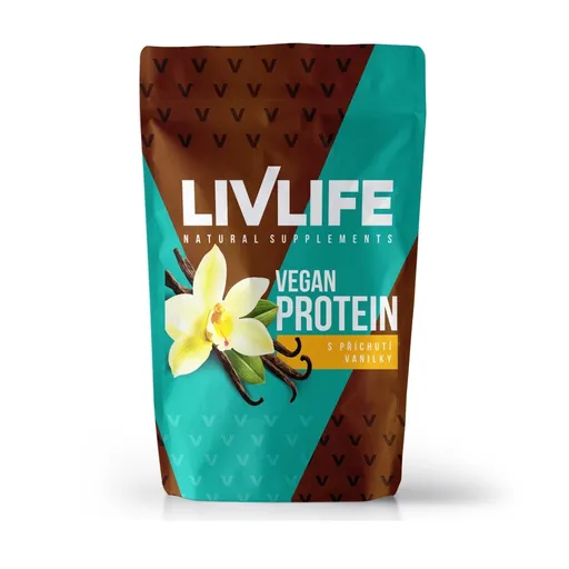 Livlife Vegan protein s příchutí vanilky 490 g