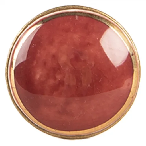 Vínová keramická knopka se zlatým okrajem - Ø 3*3 cm Clayre & Eef