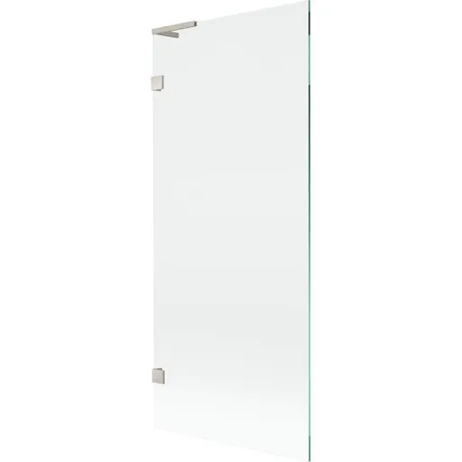 MEXEN/S Lunar L vanová zástěna FIX 80 x 150, transparent, nikl kartáčovaný 897L-080-000-97-00