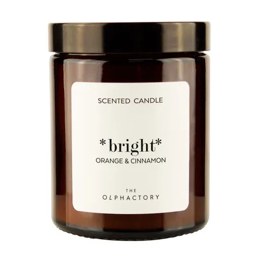 The Olphactory Scented Candle Glass Bright Orange & Cinn to vonná svíčka 135 g