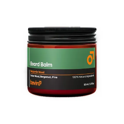 Beviro Balzám na vousy s vůní cedru, bergamotu a borovice (Beard Balm) 50 ml