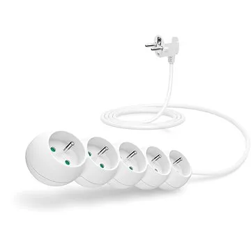 CONNECT IT prodlužovací 230V, 5 zásuvek, 2m, bílý (CI-1317)