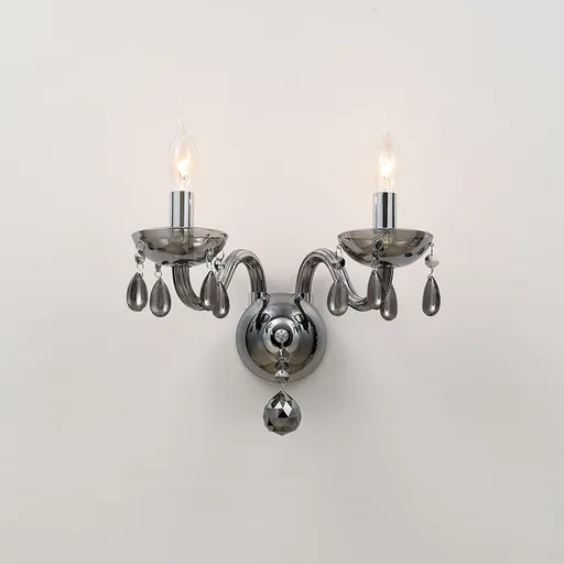 ACA Lighting Crystal nástěnné svítidlo BLK82042WSGC