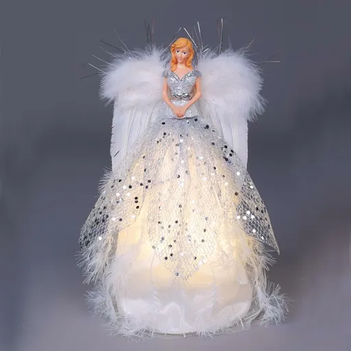 ACA Lighting Vánoční dekorace na špici stromu anděl s LED osvětlením 30cm X123008