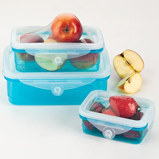 6dílná sada dóz na potraviny s pružným víkem