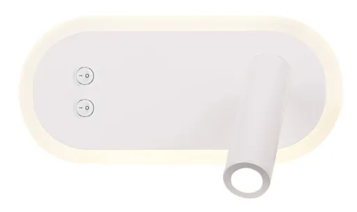 Nastavitelná LED nástěnná lampa na čtení bílá Miracle