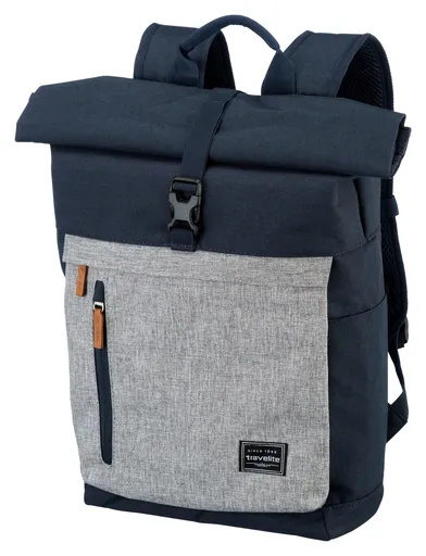 Roll-top batoh Travelite Basics Roll-up Backpack Navy/Grey