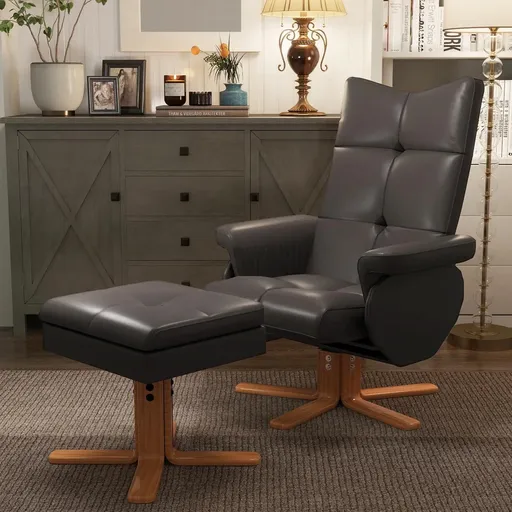 HOMCOM Masážní křeslo polohovací, hnědé