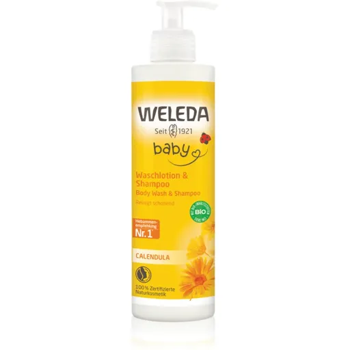 Weleda Baby šampon a mycí gel 2 v 1 pro děti Calendula officinalis 400 ml