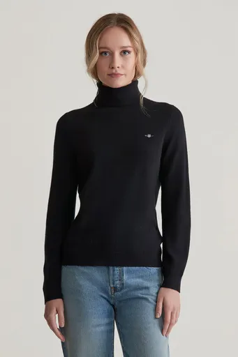 ROLÁK GANT EXTRAFINE LAMBSWOOL BLEND ROLLNECK BLACK