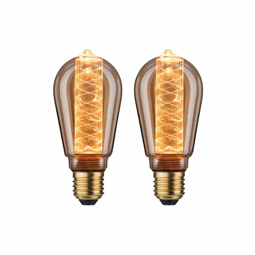 PAULMANN Inner Glow Edition sada LED žárovka E27 230V 2x4W 1800K zlatá spirála ST64