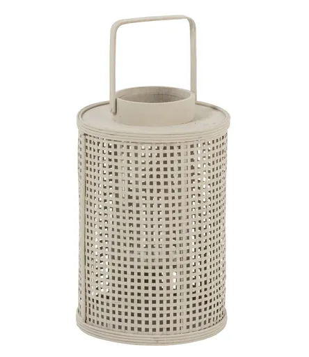 Béžová bambusová lucerna Bamboo Grid - Ø 23*35 cm J-Line by Jolipa