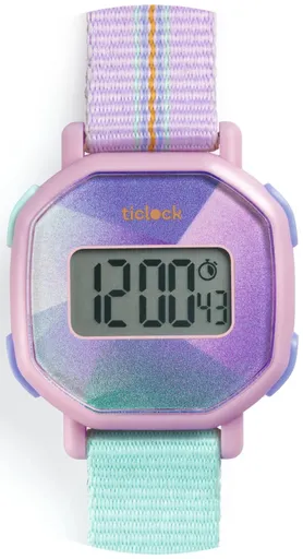 Dětské digitální hodinky Fialový hranol