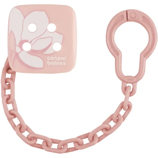 Canpol babies Gold Soothers Holder řetízek na dudlík Pink 1 ks