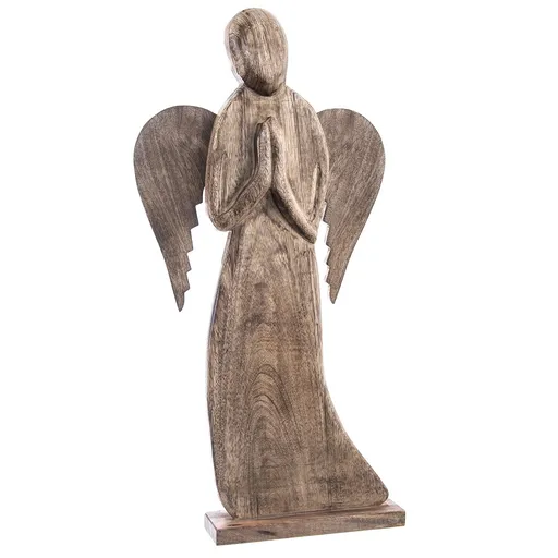InDecor Anděl z mangového dřeva, 41 x 11,5 x 108 cm, 108 cm