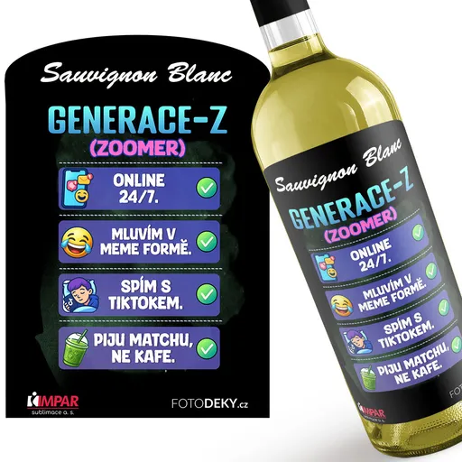 Víno Generace Z – nastavení (Druh Vína: Bílé víno)