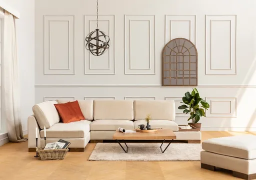 Rohová sedací souprava Tulip Corner Left With Pouf - Beige