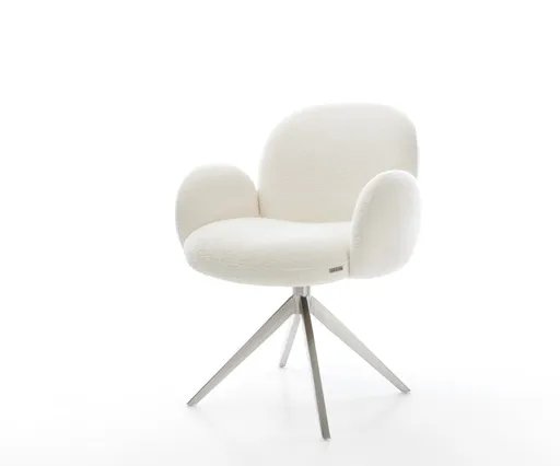 Jídelní židle Nube-Flex s područkami bouclé měkký béžová