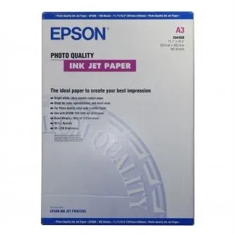 Epson Photo Quality InkJet Paper S041068 C13S041068, 105 g/m2, A3, 100ks, matný, bílý, foto papír