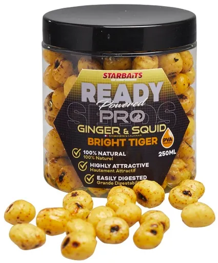 Starbaits Tygří ořech Bright Ready Seeds Pro 250ml - Ginger Squid,Starbaits Tygří ořech Bright Ready Seeds Pro 250ml - Ginger Squid