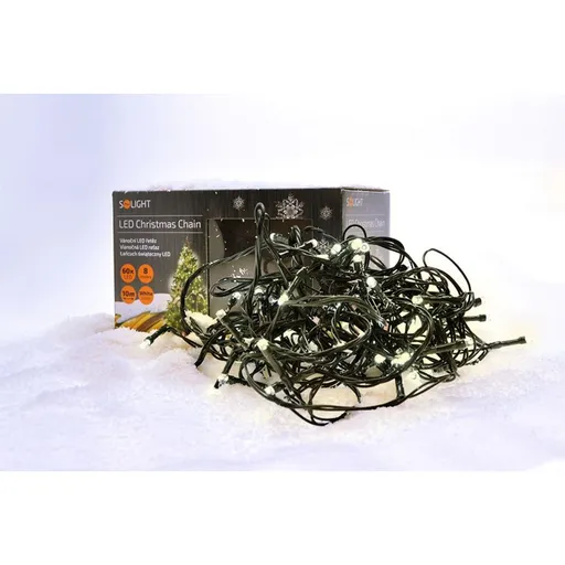 LED venkovní vánoční řetěz, 200 LED, 20 m, přívod 5 m, 8 funkcí, časovač, IP44, teplá bílá