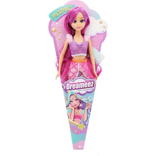 Funville Dreameez mořská panna v kornoutku fialové vlasy