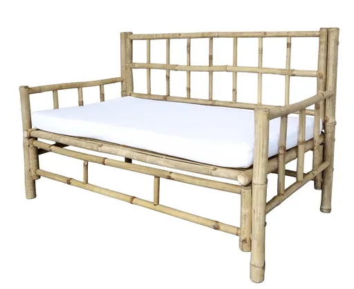 Přírodní bambusová pohovka Bamboo Lyon - 130*72*80 cm Chic Antique