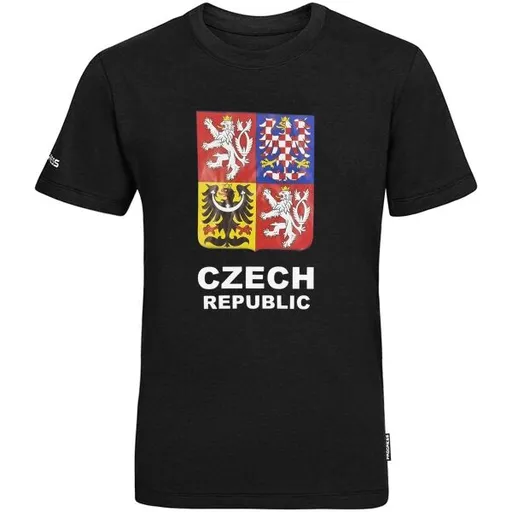 PROGRESS CZ TSHIRT JR Juniorské bambusové triko pro fanoušky, černá, velikost 164-170