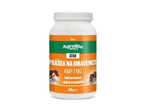 Přípravek proti mravencům AGROBIO Atak AMP 2 MG 250g - expirace 10. 3. 2026