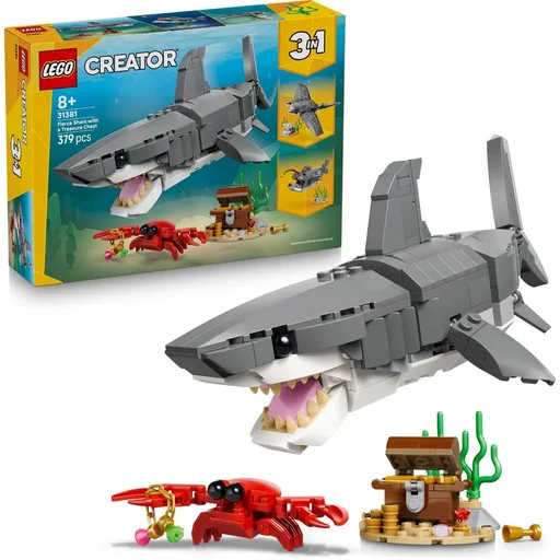 LEGO® 31381 Divoký žralok a truhla s pokladem