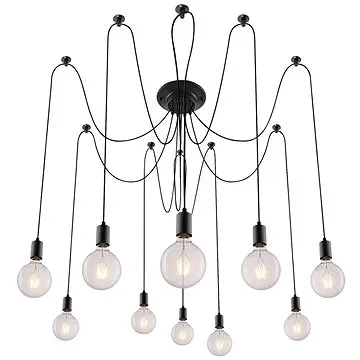 Rabalux - Lustr 10xE27/60W/230V Černá (82953)
