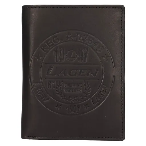 Pánská kožená peněženka Lagen Snori - černá