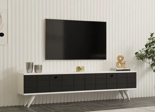 TV stolek Alberi - Anthracite, White