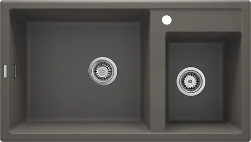 DEANTE Eridan antracit metalic Granitový dřez, 2 bowl ZQE_T20B