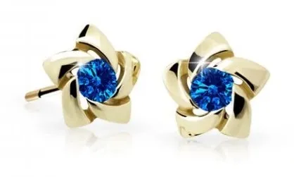 Cutie Jewellery Zlaté dětské náušnice C2201-30-X-1 modrá