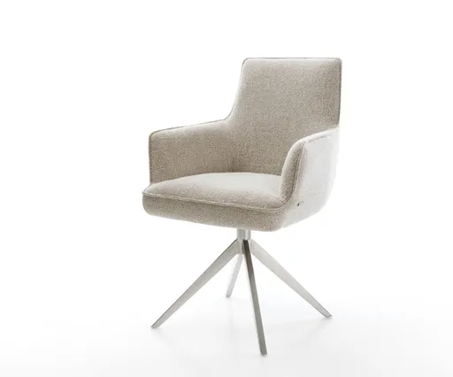 Jídelní židle Heira-Flex s područkami látka Měkký béžová