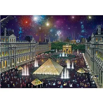 Puzzle Ohňostroj v Louvru 1000 dílků (4001504596484)