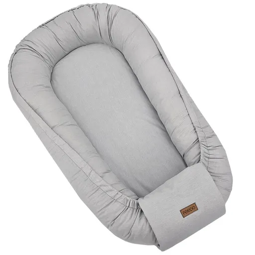 FEEDO Hnízdo pro miminko Light Grey 90x60 cm