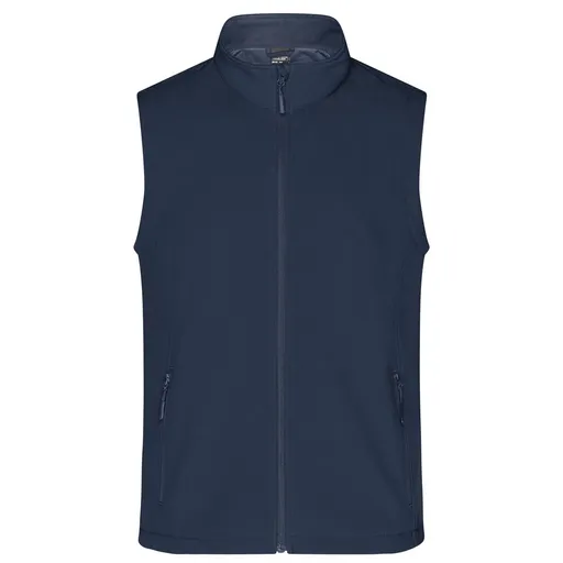 James & Nicholson (Daiber) Pánská softshellová vesta JN1128 - Tmavě modrá / tmavě modrá | XL