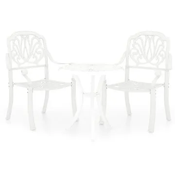 3dílný balkonový set litý hliník bílý, 3070567 (3070567)