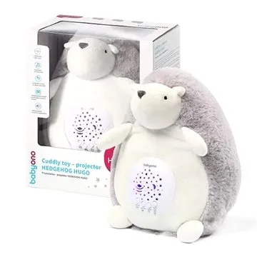 BabyOno projektor s melodií ježek Hugo, šedý  (5901435410837)