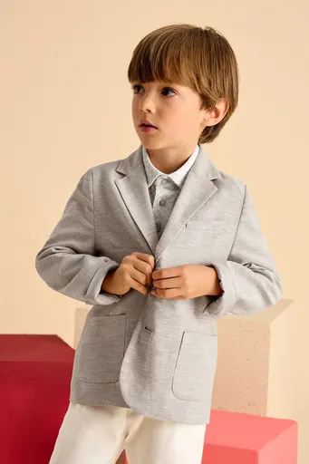 Dětské sako ze směsi lnu Mayoral