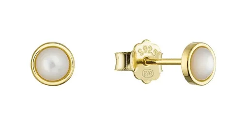Evolution Group - Pavona Drobné pozlacené náušnice s perletí 11703.1