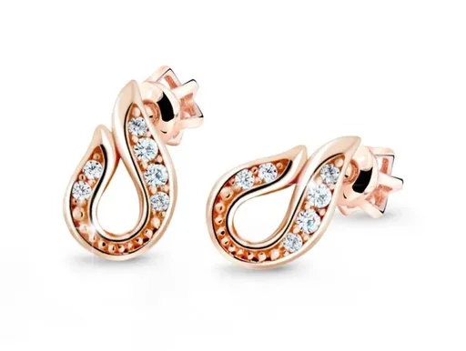 Cutie Jewellery Jedinečné náušnice z růžového zlata Z3062-30-10-X-4