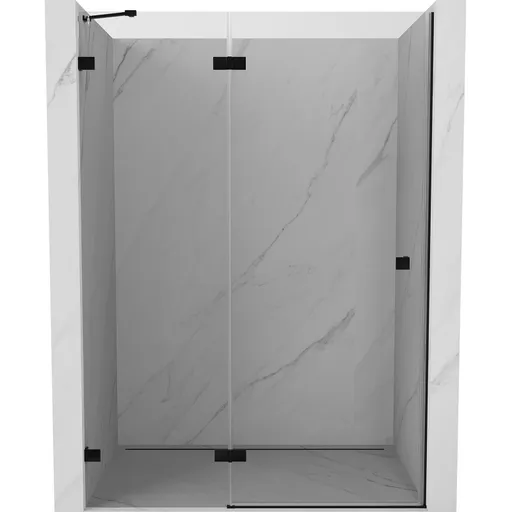 MEXEN/S Lunar sprchové dveře křídlové levé 135, transparent, černá 834-135-000-70-00-L