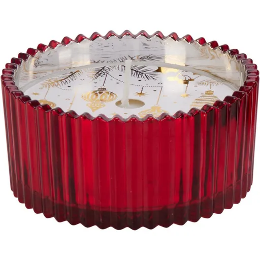 Vánoční svíčka ve skle červená, 150 g, 10 x 5 cm
