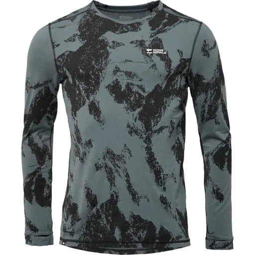 MONS ROYALE CASCADE Pánské funkční triko, tmavě šedá, velikost