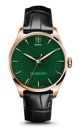 Biatec Majestic SE 01 WLD - Černý kožený řemínek z pravého aligátora