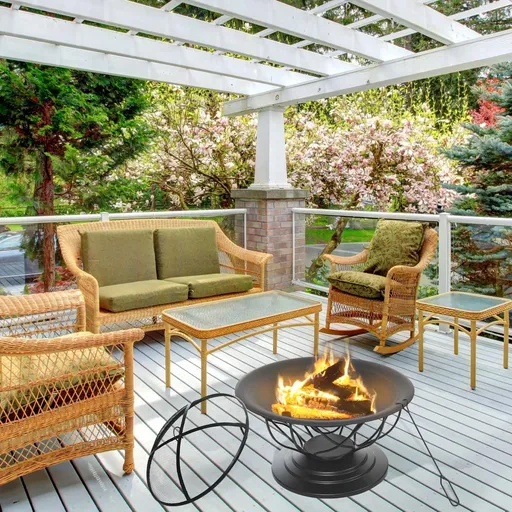 Outsunny Kovové ohniště s příslušenstvím