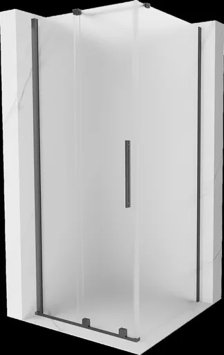 MEXEN/S Velar sprchový kout, posuvné dveře 120 x 120, dekor, grafit kartáčovaná 871-120-120-31-66